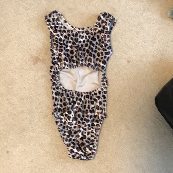 Foxy’s Leotard Pink Cheetah Print - Picture 2 of 4